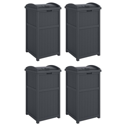 Suncast GH1732J Trashcan Hideaway Outdoor 33 Gallon Garbage Waste Bin