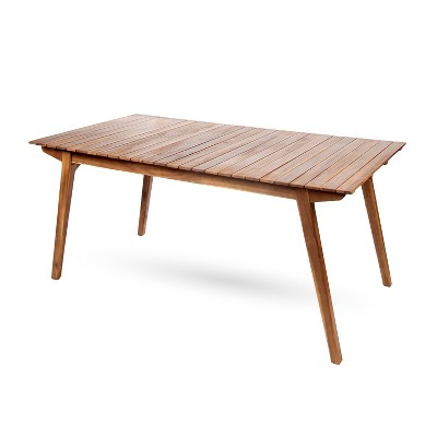 Dexmalle Outdoor 69" Solid Wood Dining Table