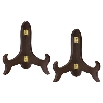Unique Bargains Wooden Rotatable Foldable Book Decorative Easels or Stands 2 Pcs