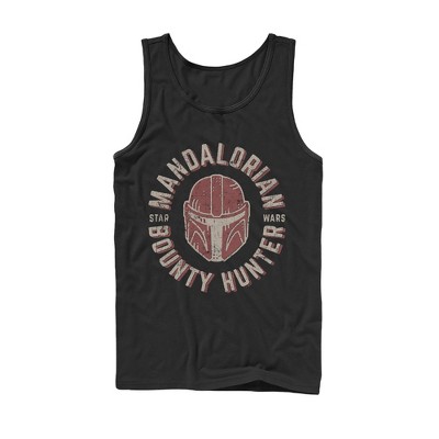 Men's Star Wars The Mandalorian Helmet Stamp Tank Top