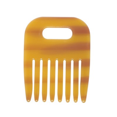 Unique Bargains Durable Vintage Acetate Comb For Curly Hair Amber 1 Pc