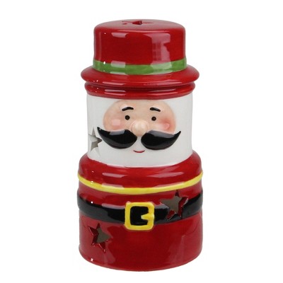 Northlight Ceramic Santa Gnome Christmas Tealight Candle Holder - 5.5" - Red
