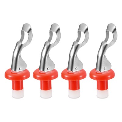 Unique Bargains Reusable Vacuum Expanding Manual Wine Stoppers for Champagne Beer 4 Pcs