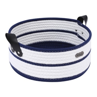 REGALWOVEN Cotton Rope Handcrafted Odorless Compact Open Storage Bins 1 Pc