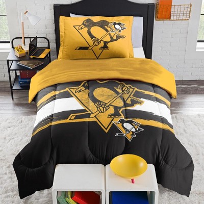 Sweet Home Collection NHL Pittsburgh Penguins Comforter & Pillow Sham Set