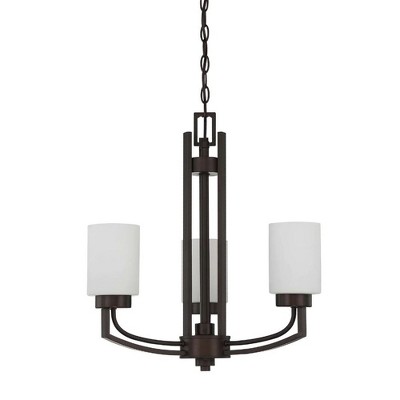 Sunset Lighting Hadley 3-Light Chandelier 100W in Provincial Bronze