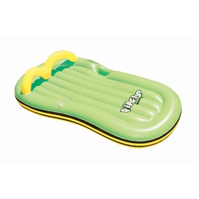 Swimline 78" Water Sports Inflatable Flip Flop Lounge Swimming Pool Float - Green/Yellow