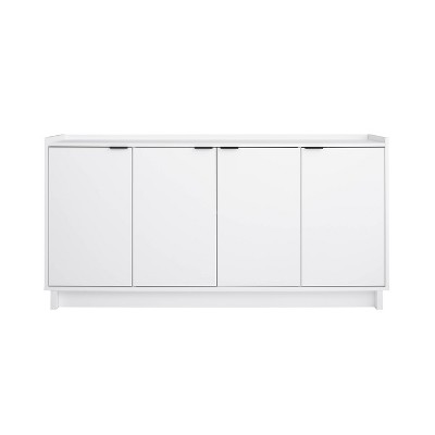 Prepac Simply Modern 4 Door Sideboard Console Table Cabinet