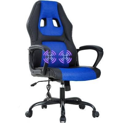 FDW Racing Gaming Chair Home Office Chair Ergonomic Desk Chair Massage PU Leather Computer Chair with Lumbar Support Headrest Armrest