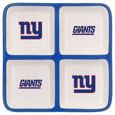 NFL New York Giants 4-Section Square Tray