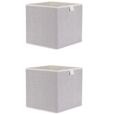REGALWOVEN Collapsible Storage Bin with Handles for Organizing Clothes Blankets 2 Pcs