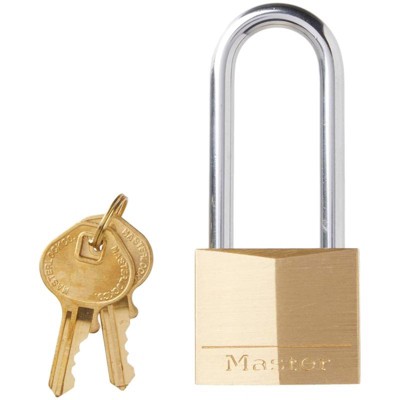 Master Lock - 4-Pin Tumbler Padlock - Brass - 1-1/4 in.