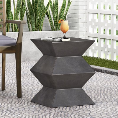 MOEPISY Outdoor Lightweight Concrete Side Table 20.00in H