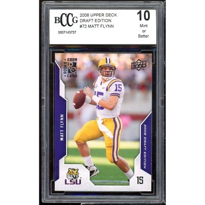 Matt Flynn Rookie Card 2008 Upper Deck Draft Edition #72 BGS BCCG 10