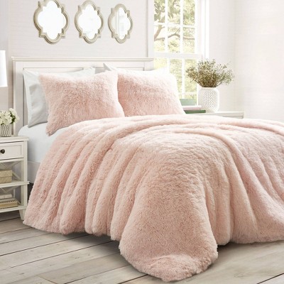 Kids' Emma Cozy Ultra Soft Ombre Faux Fur Comforter Set - Lush Décor