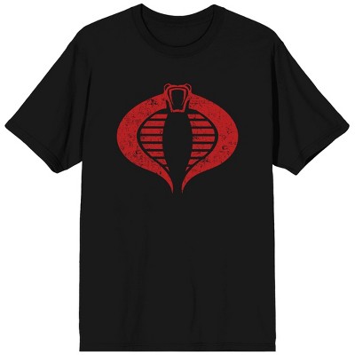 G.I. Joe Cobra Logo Crew Neck Short Sleeve Men's Black T-shirt
