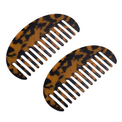 Unique Bargains Anti-Static Hair Comb Wide Tooth for Thick Curly Hair Hair Care Detangling Comb For Wet and Dry 2 Pcs