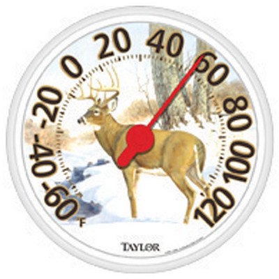 Taylor - Deer Design Dial Thermometer - Plastic - Multicolored - 13.25 in.