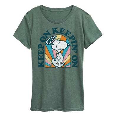Women's - Peanuts - Keep On Short Sleeve Graphic T-Shirt